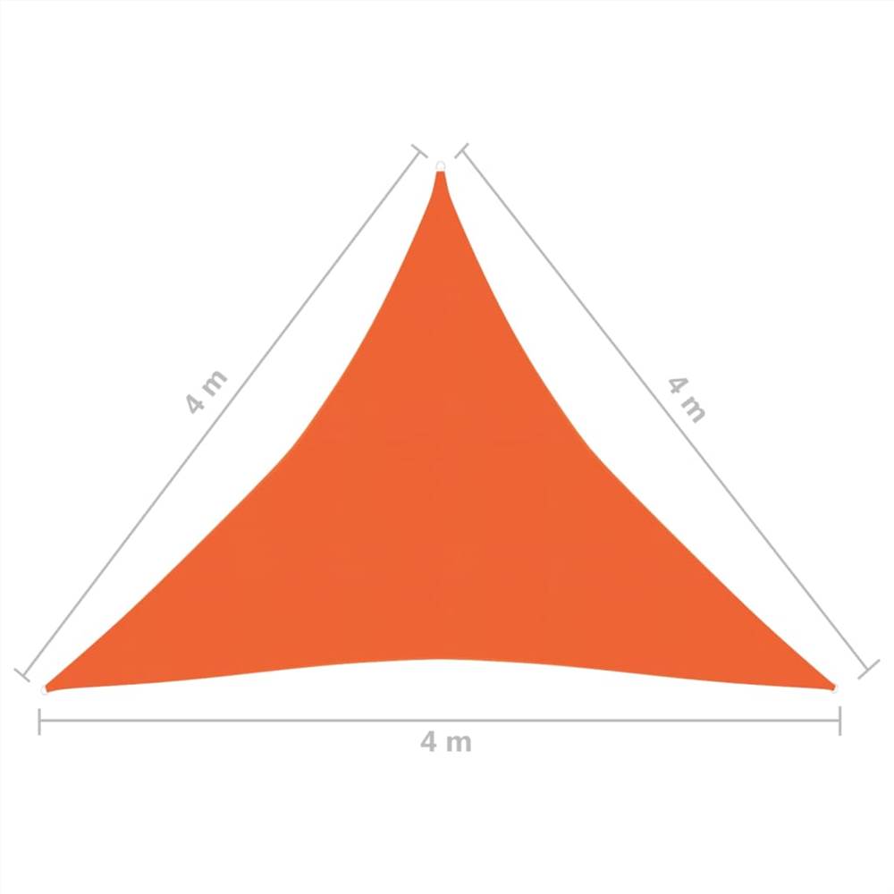 Sunshade Sail 160 g/m² Orange 4x4x4 m HDPE
