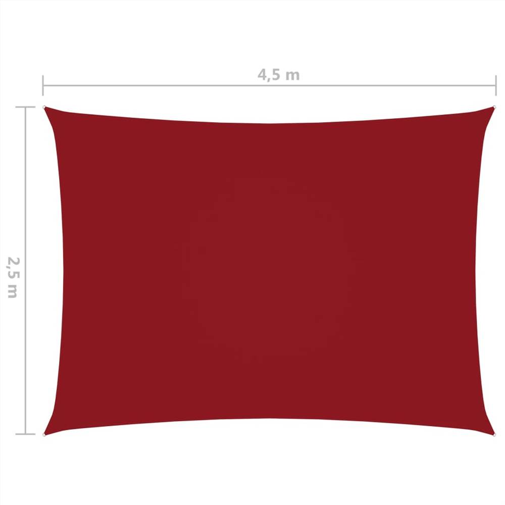 Sunshade Sail Oxford Fabric Rectangular 2.5x4.5 m Red