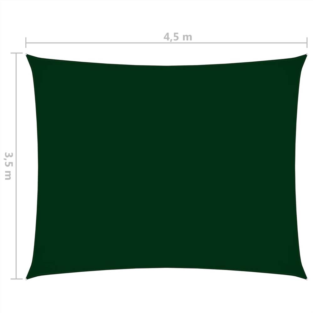 Sunshade Sail Oxford Fabric Rectangular 3.5x4.5 m Dark Green