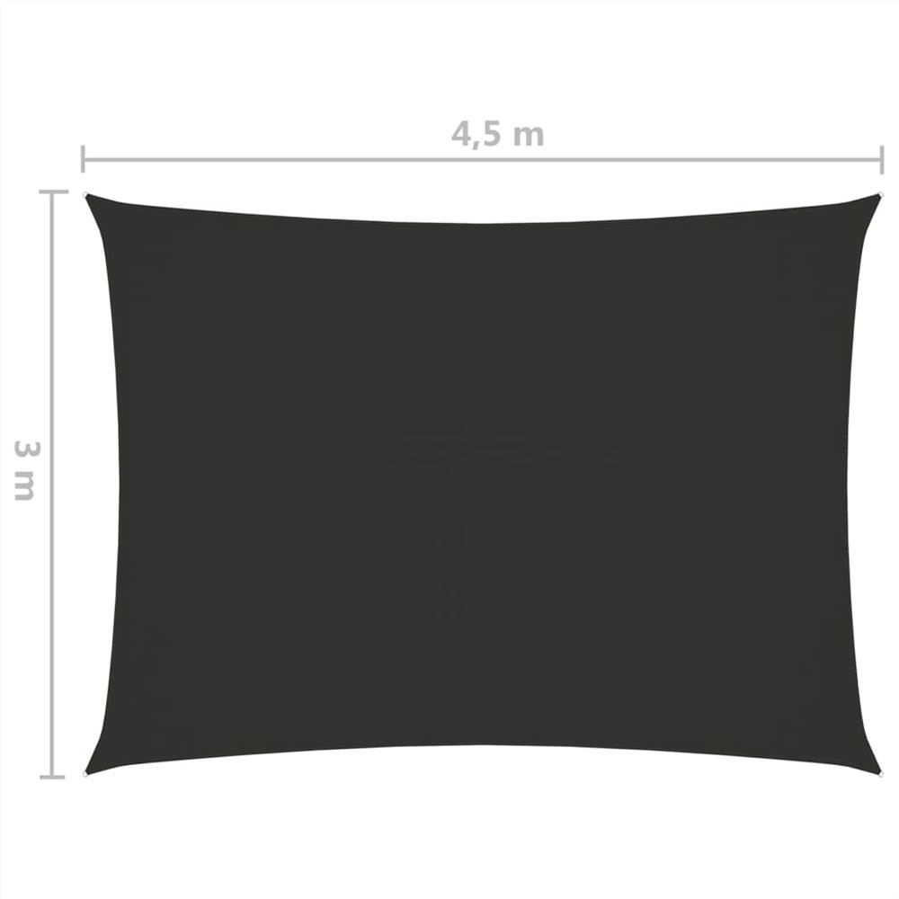 Sunshade Sail Oxford Fabric Rectangular 3x4.5 m Anthracite