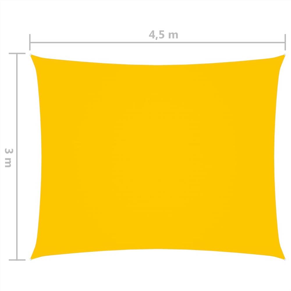Sunshade Sail Oxford Fabric Rectangular 3x4.5 m Yellow