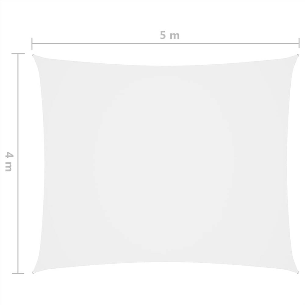 Sunshade Sail Oxford Fabric Rectangular 4x5 m White