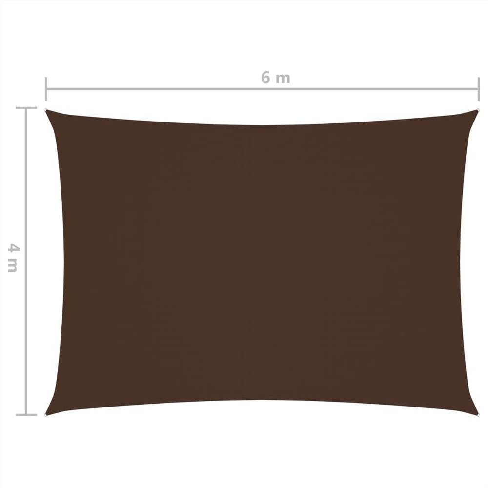 Sunshade Sail Oxford Fabric Rectangular 4x6 m Brown