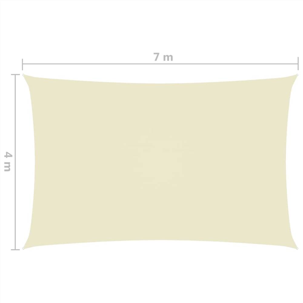 Sunshade Sail Oxford Fabric Rectangular 4x7 m Cream
