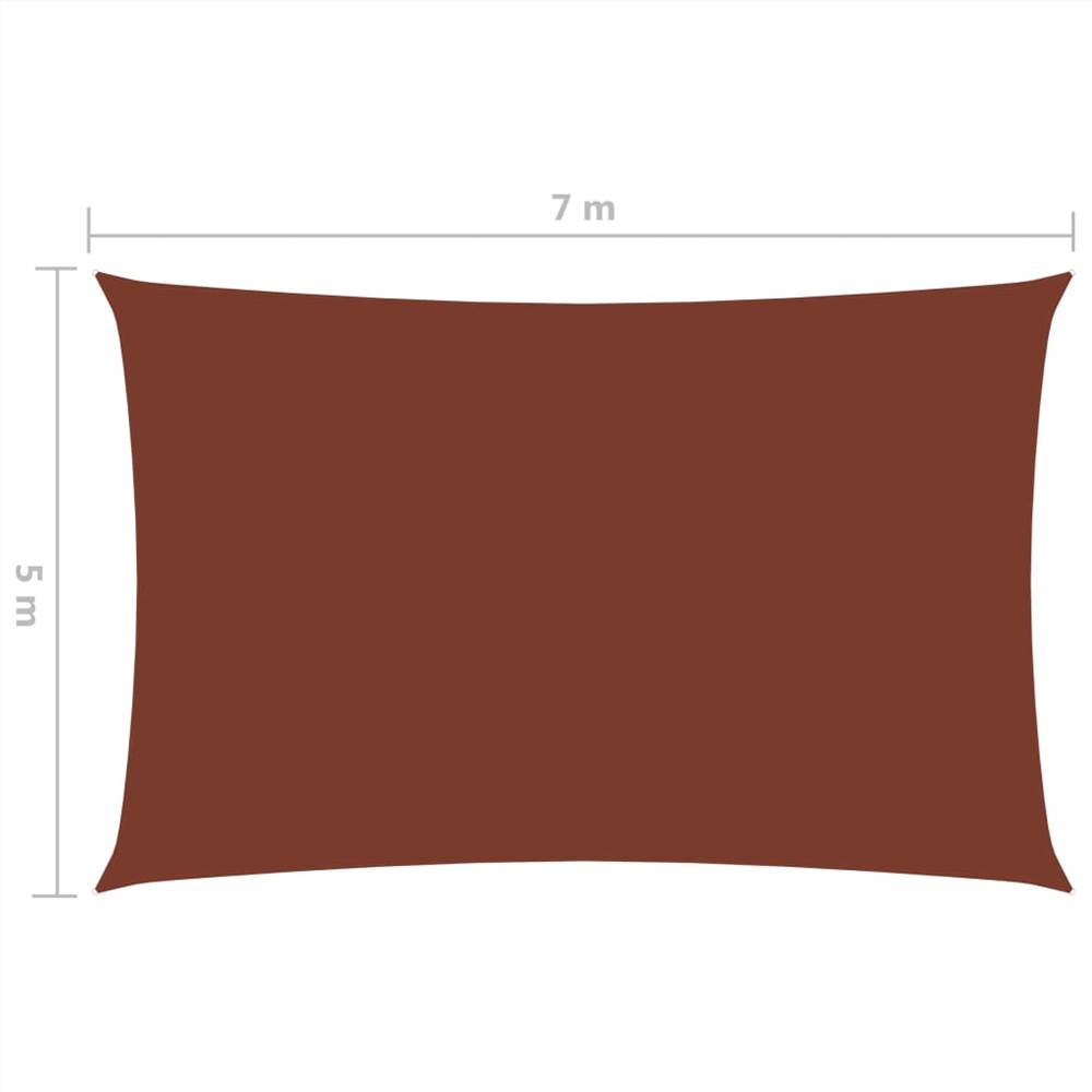 Sunshade Sail Oxford Fabric Rectangular 5x7 m Terracotta