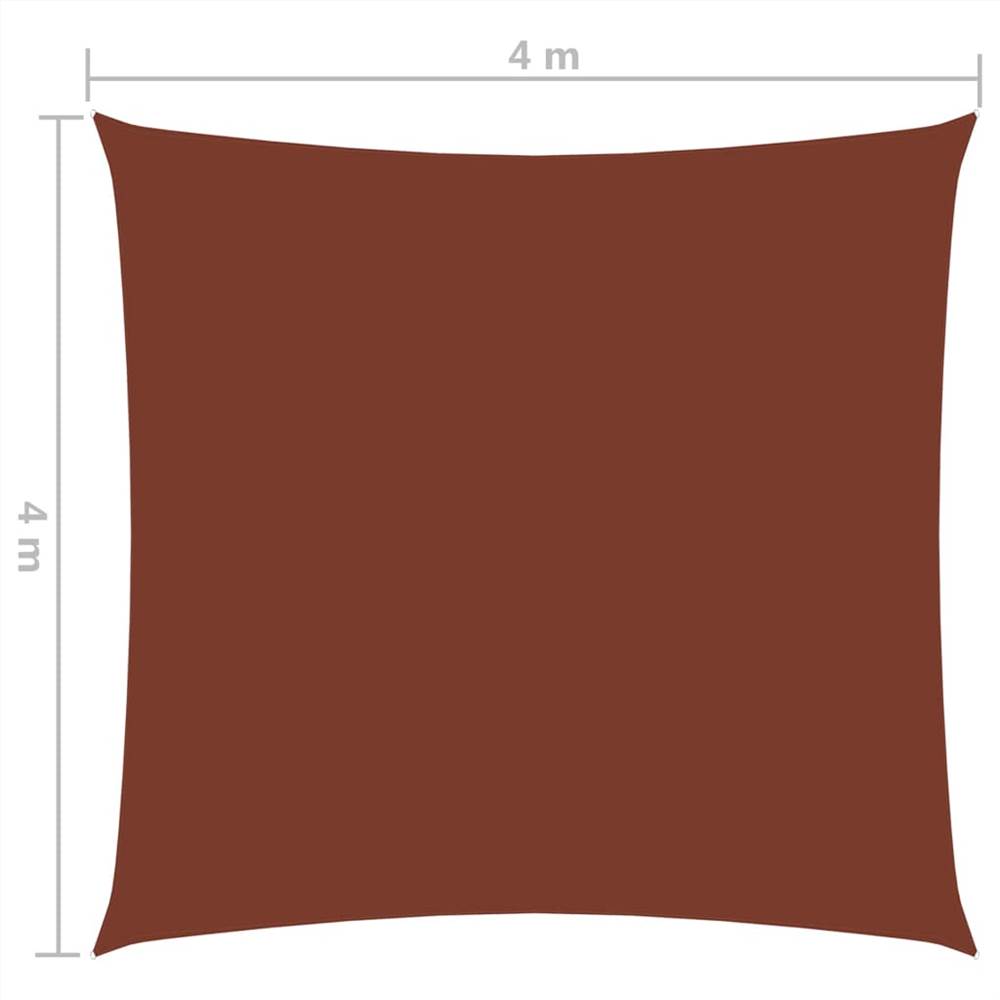 Sunshade Sail Oxford Fabric Square 4x4 m Terracotta
