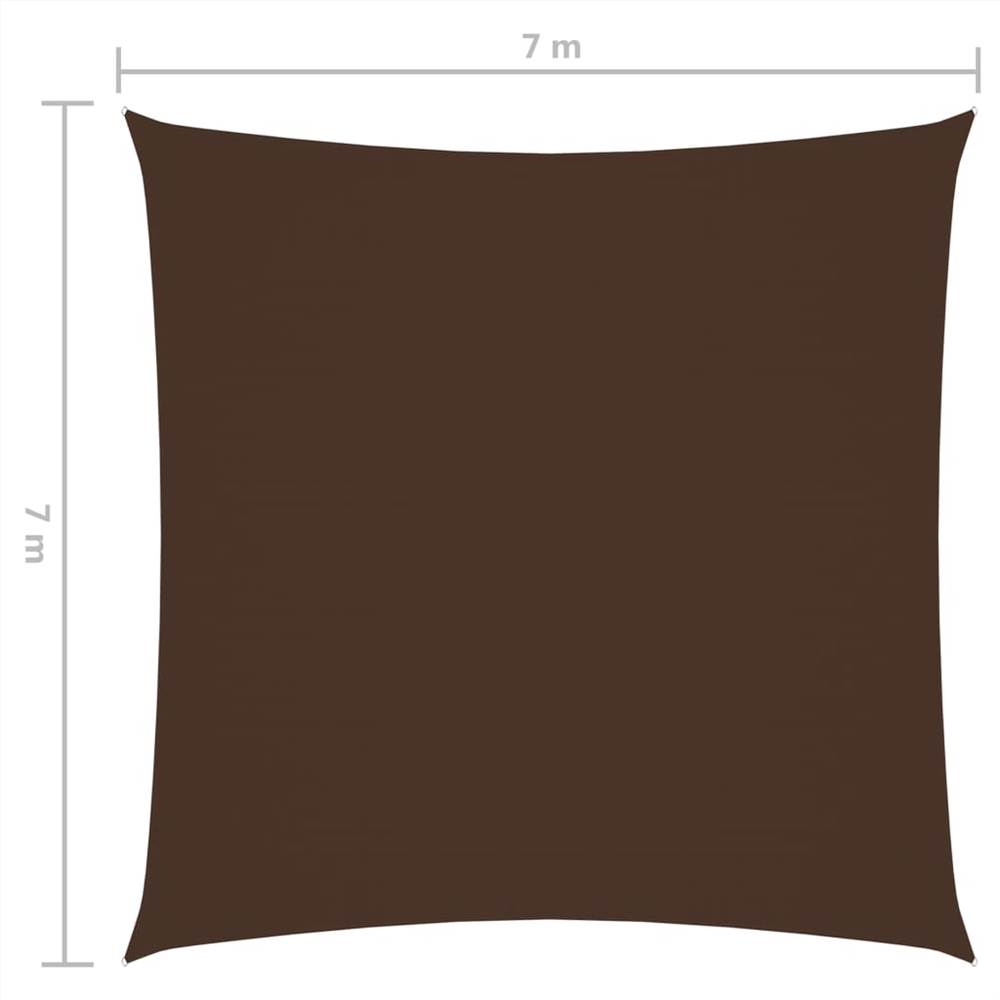 Sunshade Sail Oxford Fabric Square 7x7 m Brown