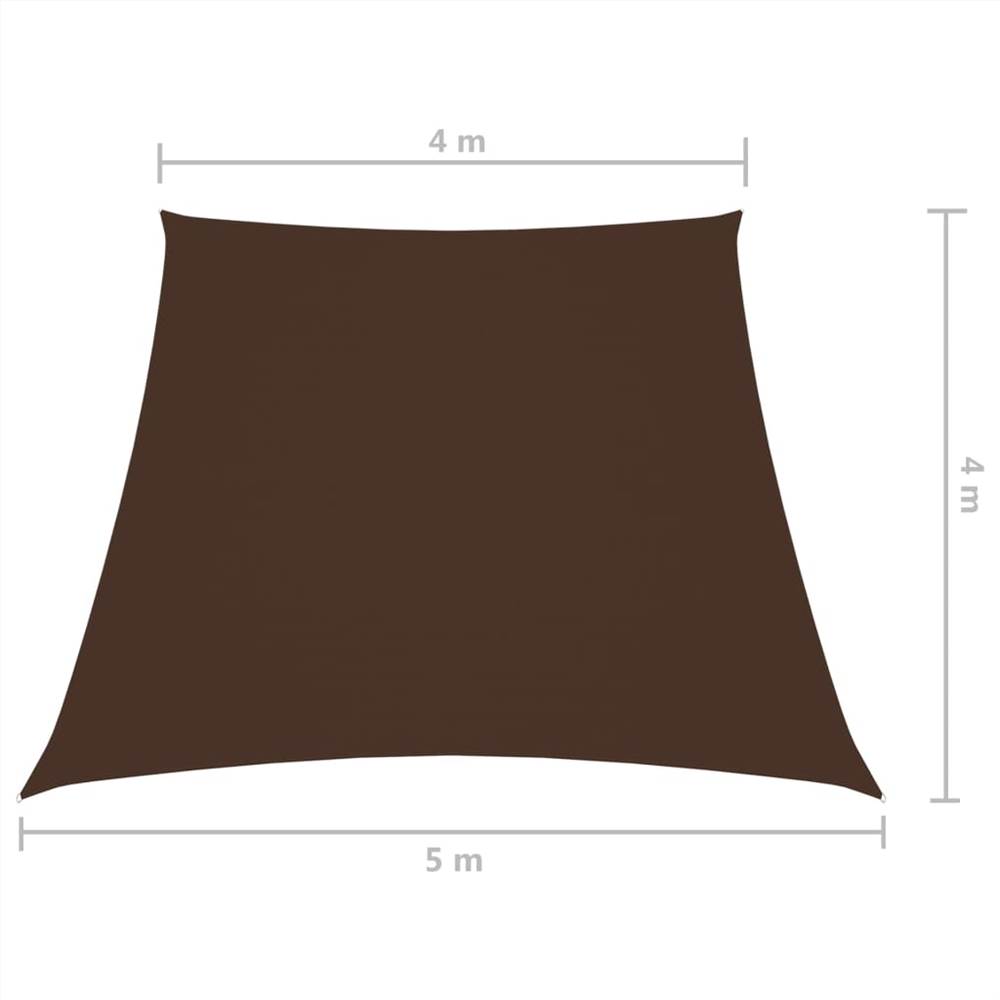 Sunshade Sail Oxford Fabric Trapezium 4/5x4 m Brown