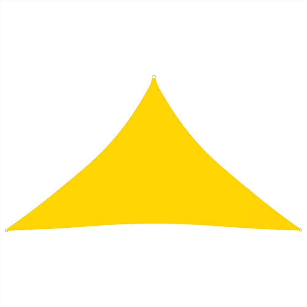 Sunshade Sail Oxford Fabric Triangular 3.5x3.5x4.9 m Yellow