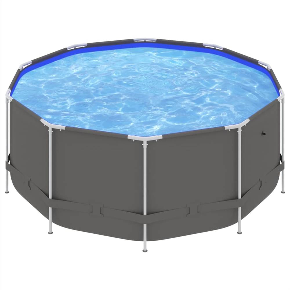 

Swimming Pool with Steel Frame 367x122 cm Anthracite