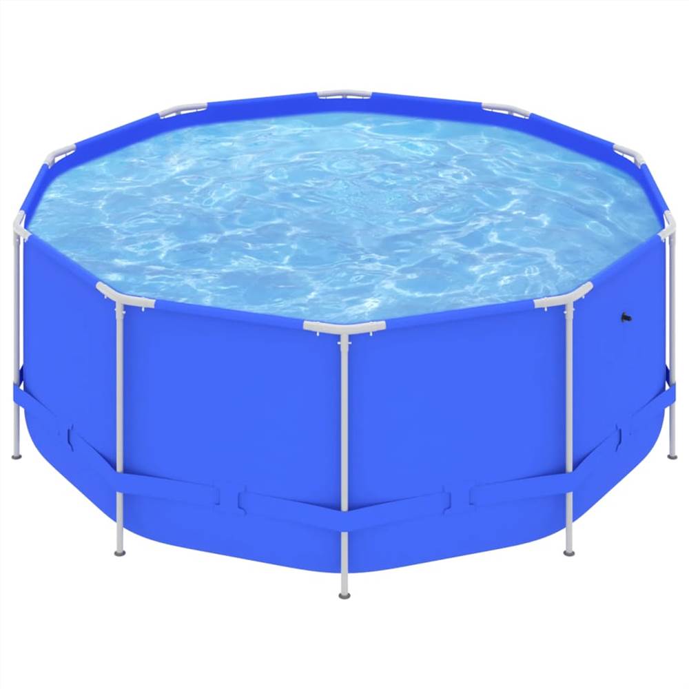 

Swimming Pool with Steel Frame 367x122 cm Blue