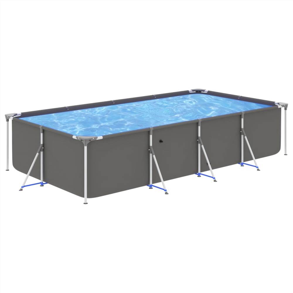 

Swimming Pool with Steel Frame 394x207x80 cm Anthracite