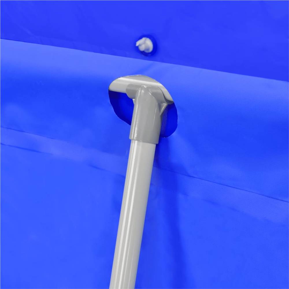 Swimming Pool with Steel Frame 400x207x122 cm Blue