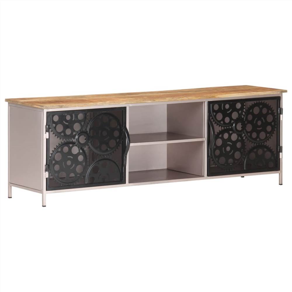 

TV Cabinet 120x30x40 cm Rough Mango Wood