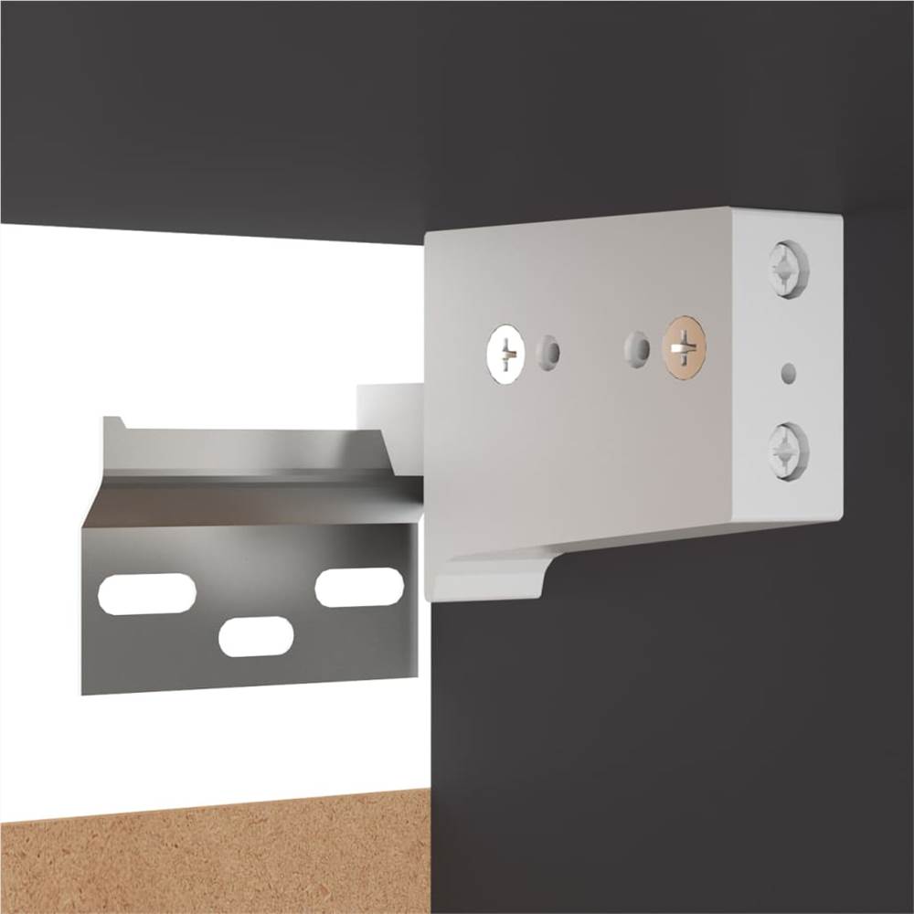 TV Cabinets 2 pcs Grey 30.5x30x110 cm Chipboard
