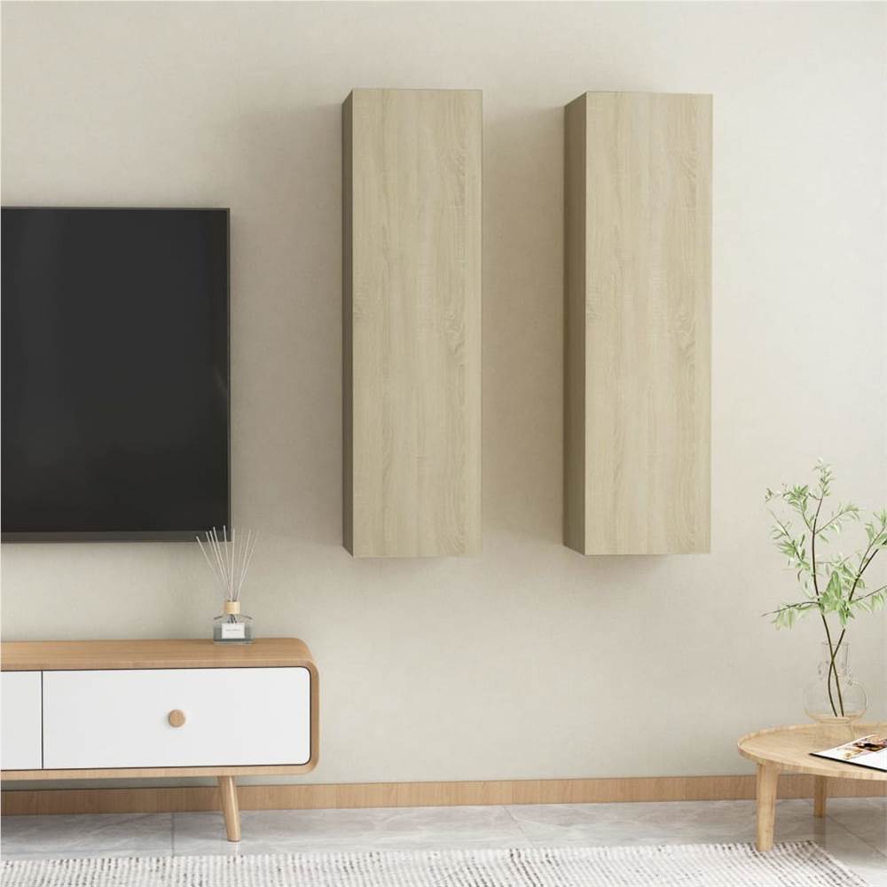 

TV Cabinets 2 pcs Sonoma Oak 30.5x30x110 cm Chipboard