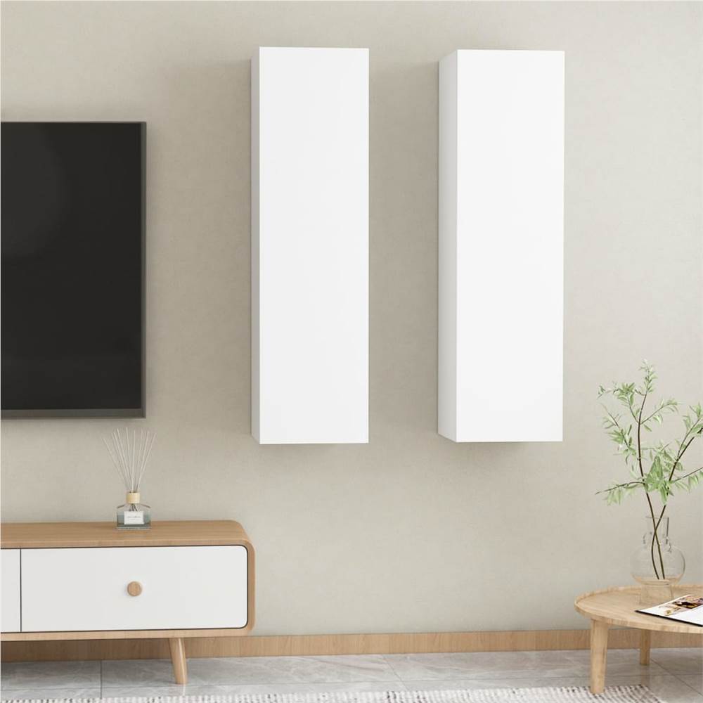 

TV Cabinets 2 pcs White 30.5x30x110 cm Chipboard