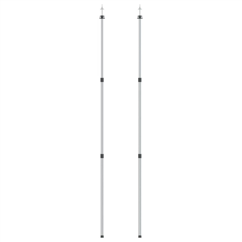 Telescopic Tarp Poles with Length of 102-260 cm 2 pcs Aluminum 17 Telescopic Tarp Poles with Length of 102-260 cm 2 pcs Aluminum