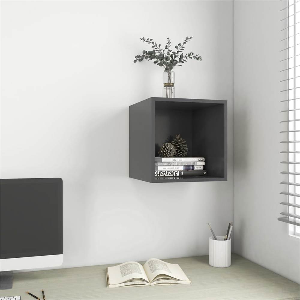 

Wall Cabinet Grey 37x37x37 cm Chipboard