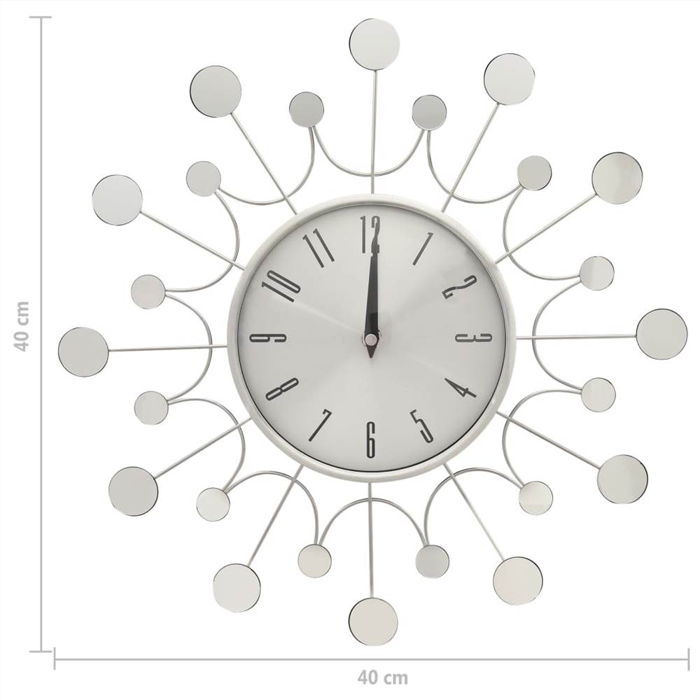 Wall Clock Silver 40 cm Metal