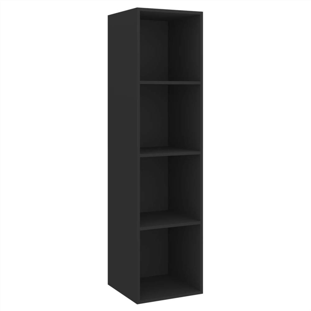 Wall-mounted TV Cabinet Black 37x37x142.5 cm Chipboard