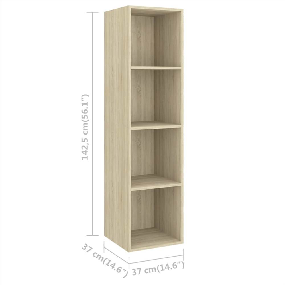 Wall-mounted TV Cabinet Sonoma Oak 37x37x142.5 cm Chipboard