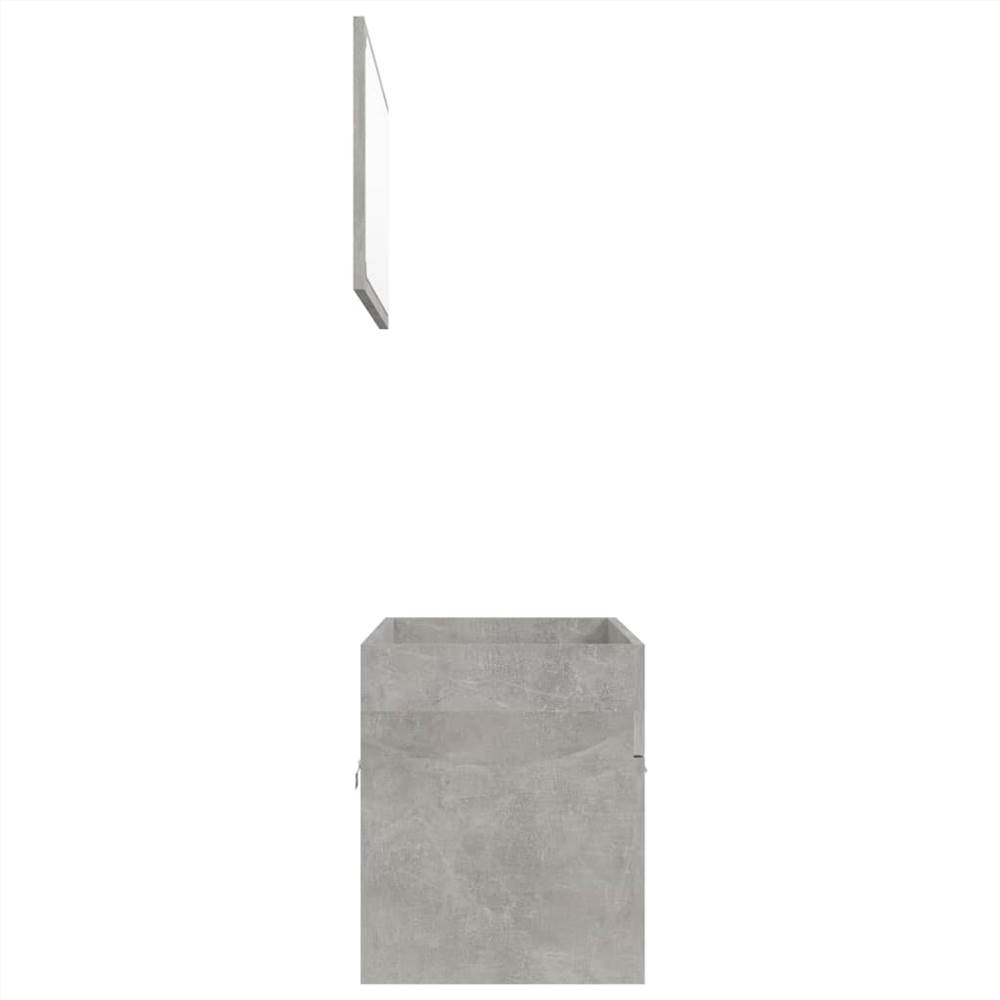 2 Piece Bathroom Furniture Set Concrete Grey Chipboard