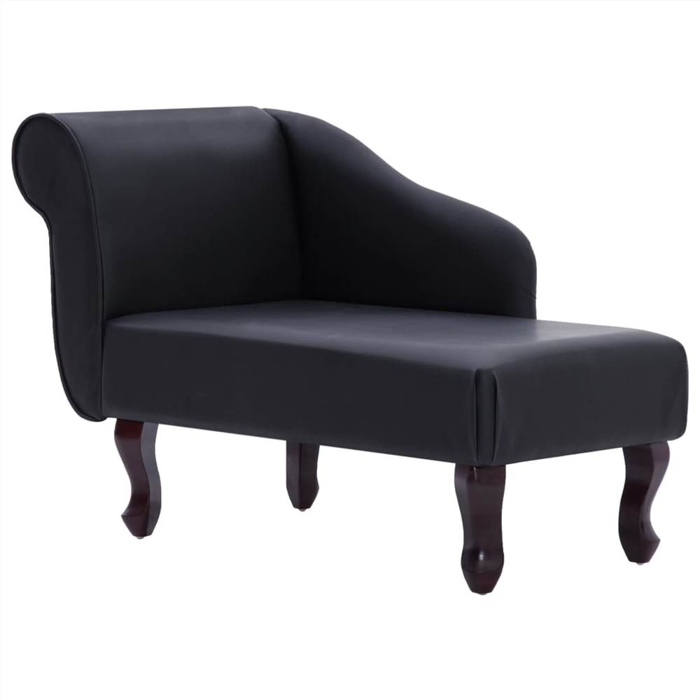 281367 Chaise Longue Faux Leather Black 7 281367 Chaise Longue Faux Leather Black