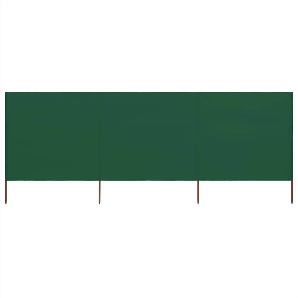 

3-panel Wind Screen Fabric 400x80 cm Green