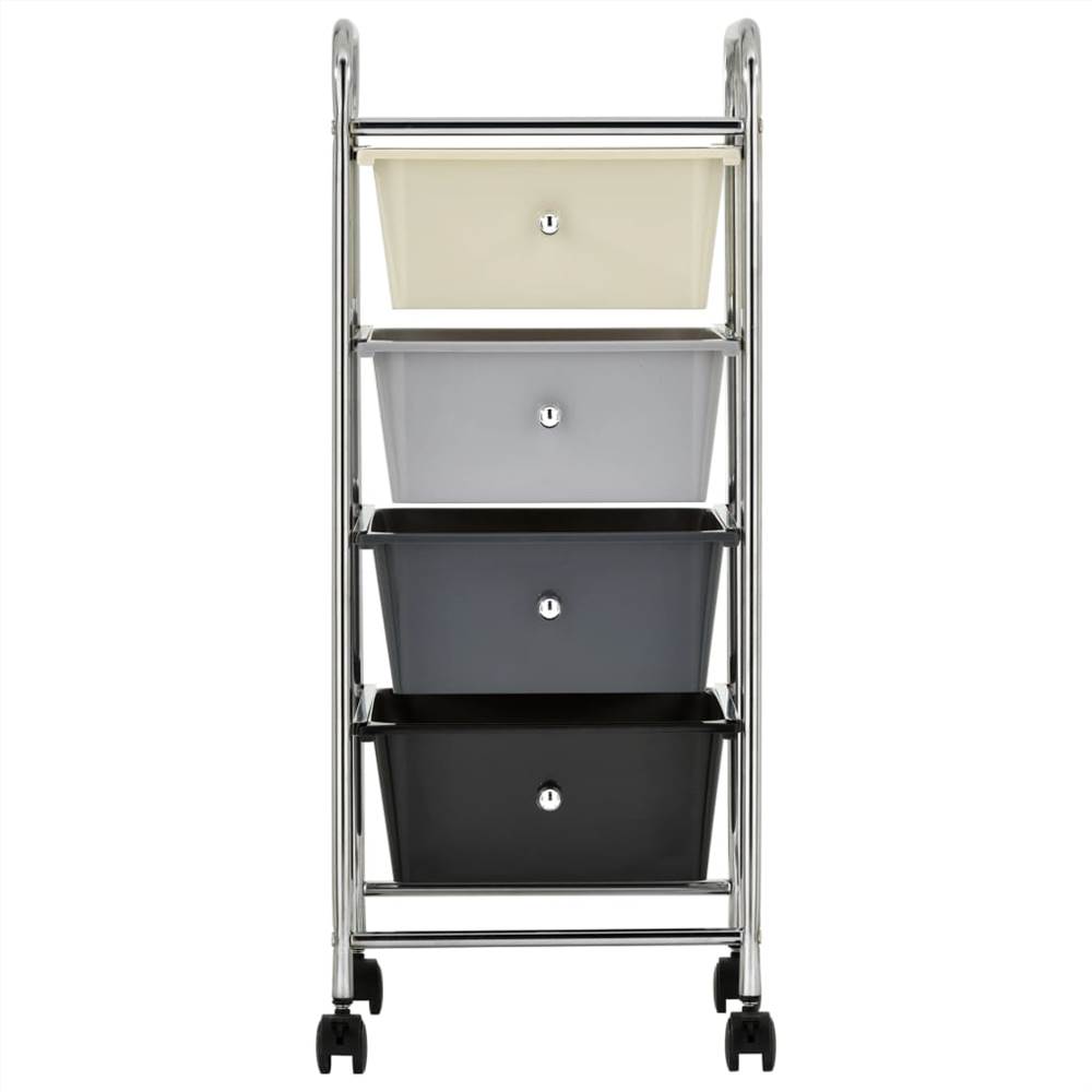 4-Drawer Mobile Storage Trolley Ombre Plastic