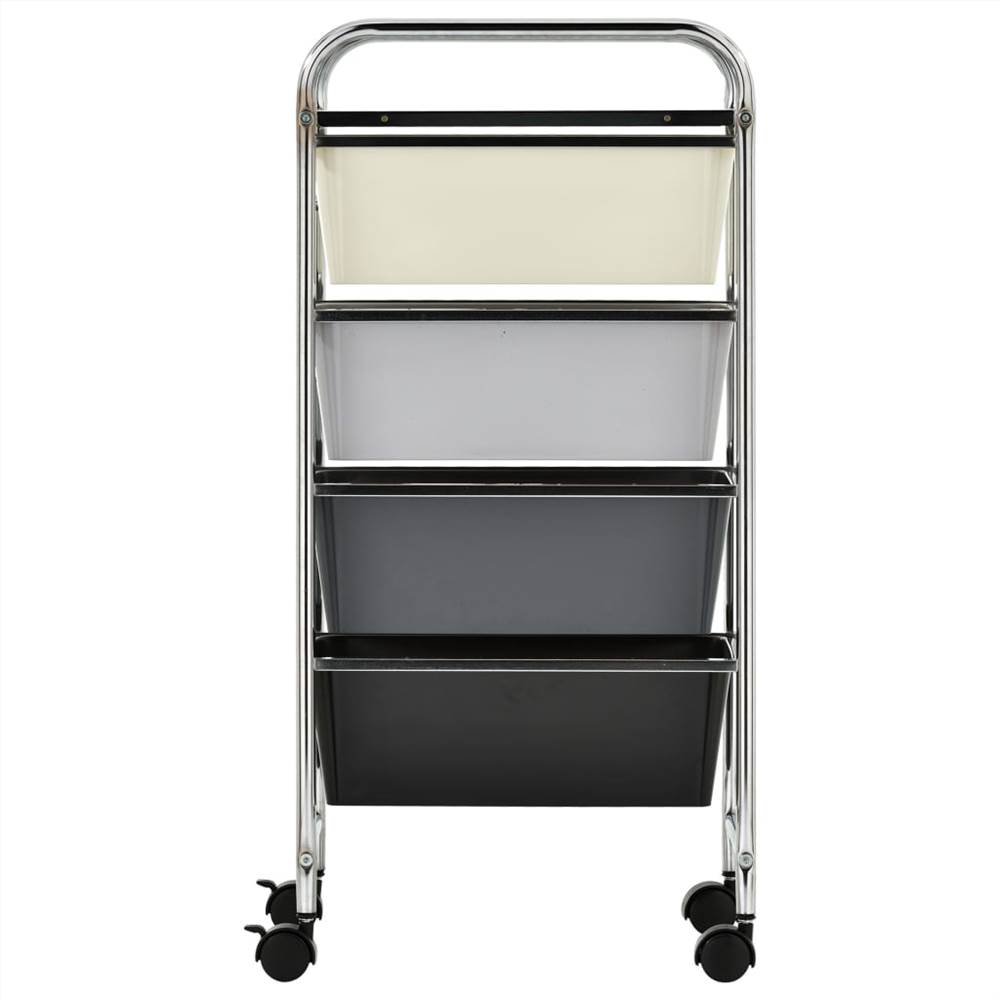 4-Drawer Mobile Storage Trolley Ombre Plastic