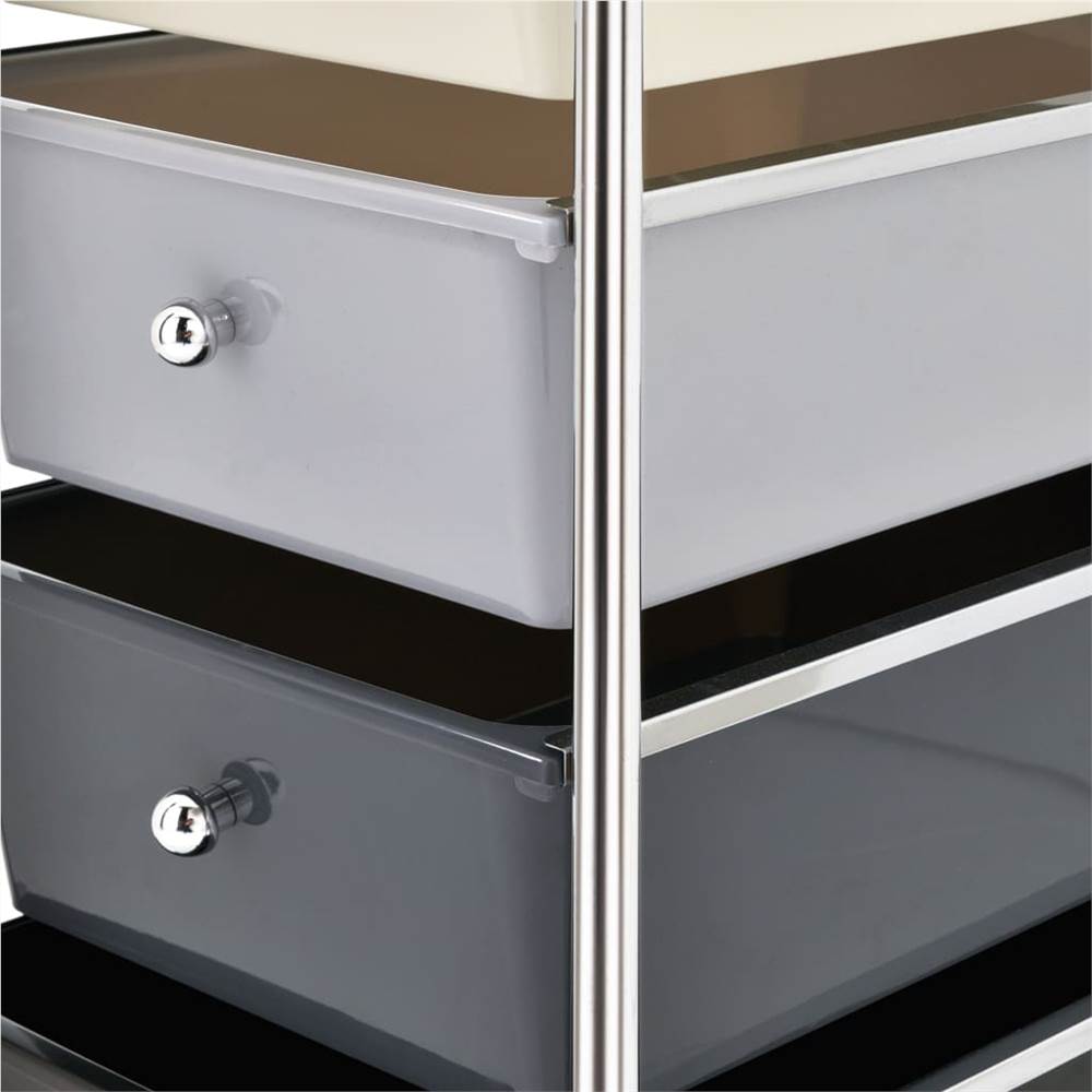 4-Drawer Mobile Storage Trolley Ombre Plastic