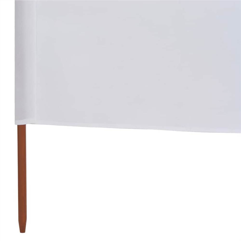 6-panel Wind Screen Fabric 800x120 cm Sand White