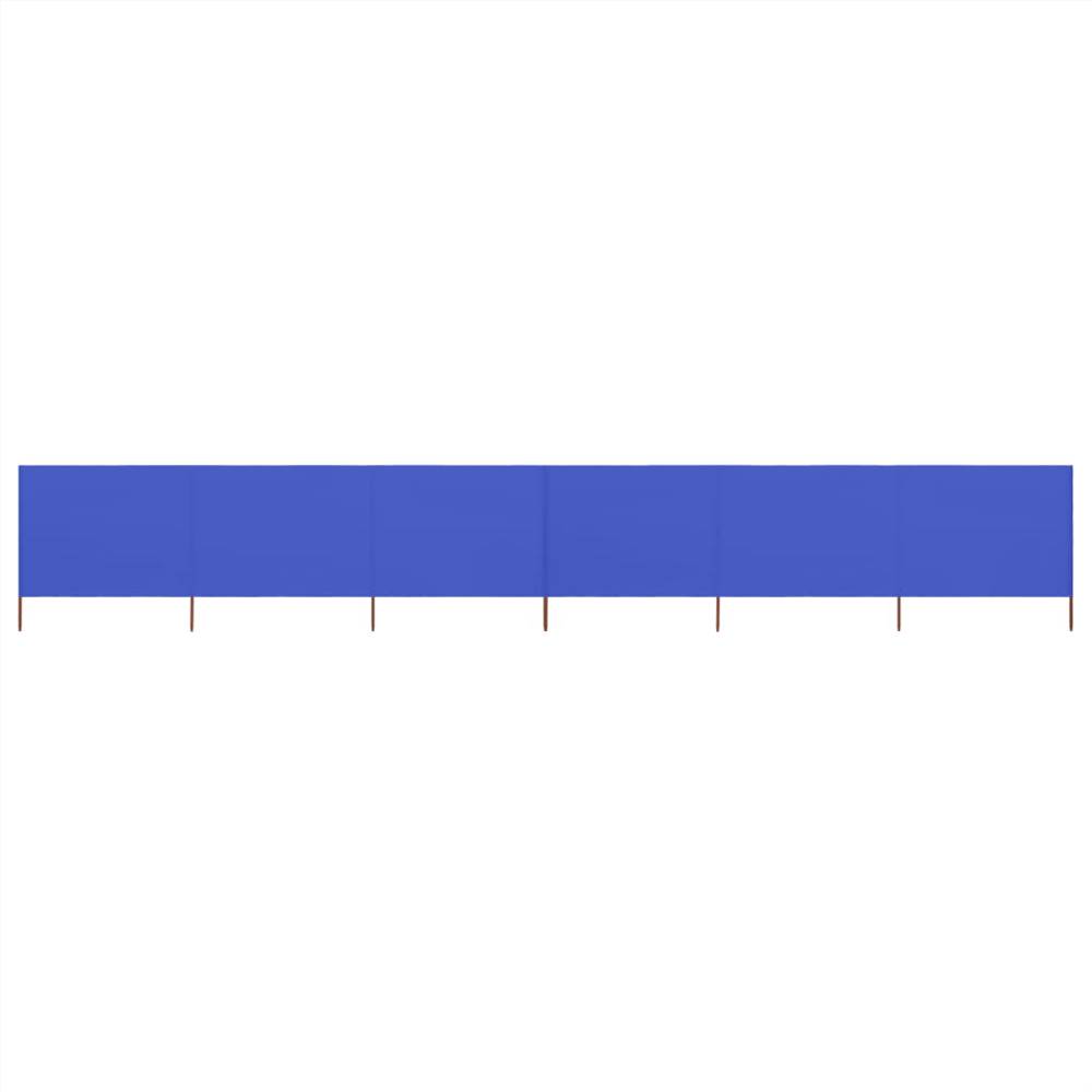 

6-panel Wind Screen Fabric 800x80 cm Azure Blue