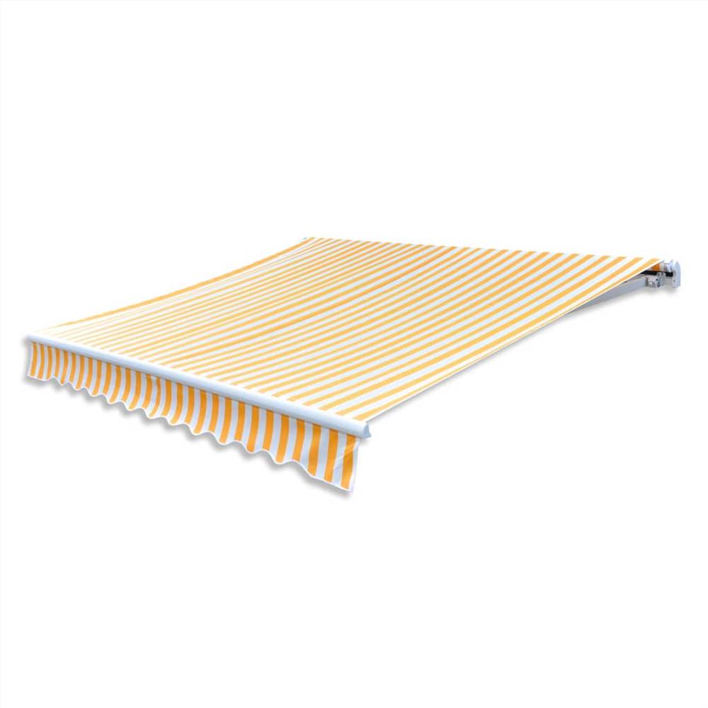 Awning Top Sunshade Canvas Sunflower Yellow & White 3x2,5m