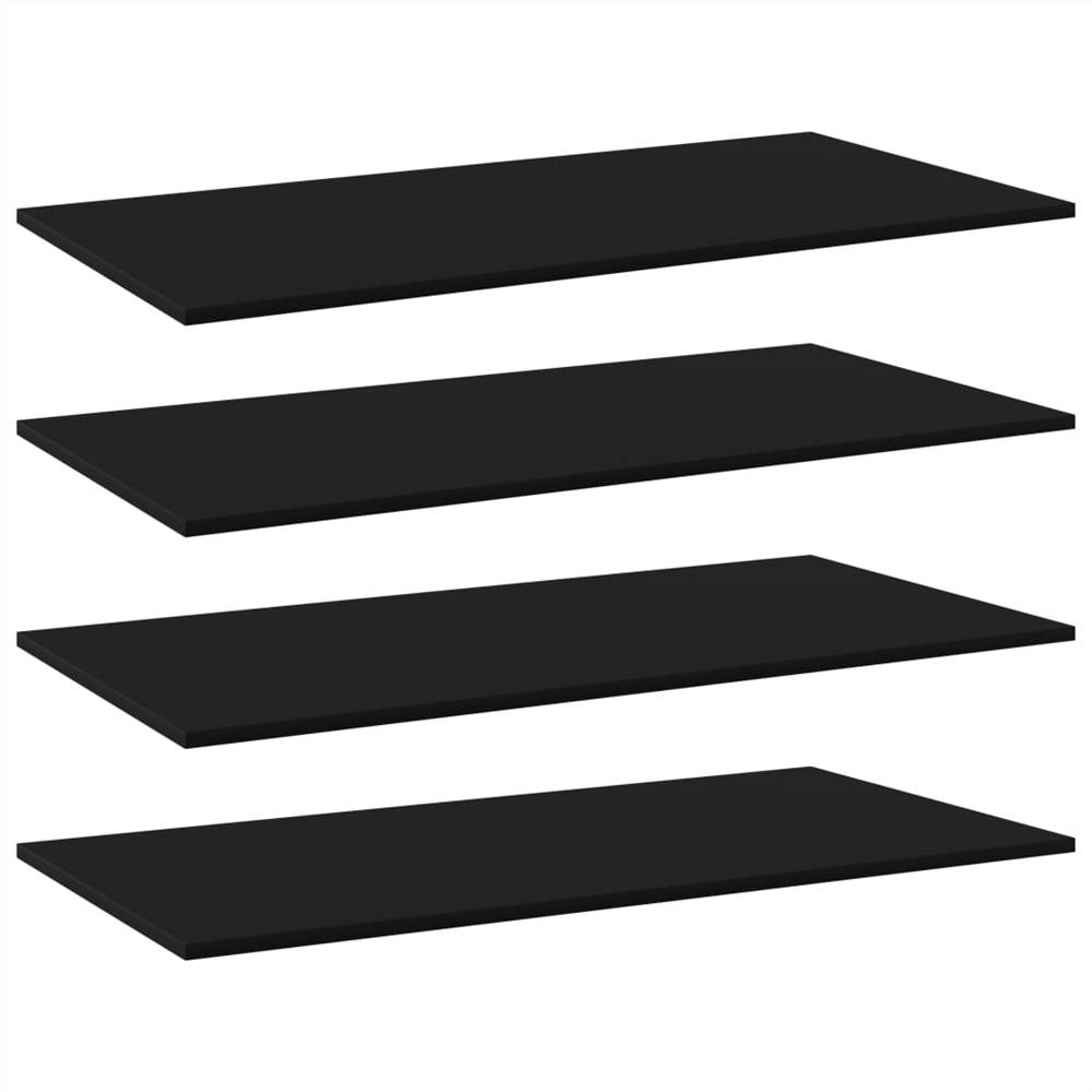 

Bookshelf Boards 4 pcs Black 100x50x1.5 cm Chipboard