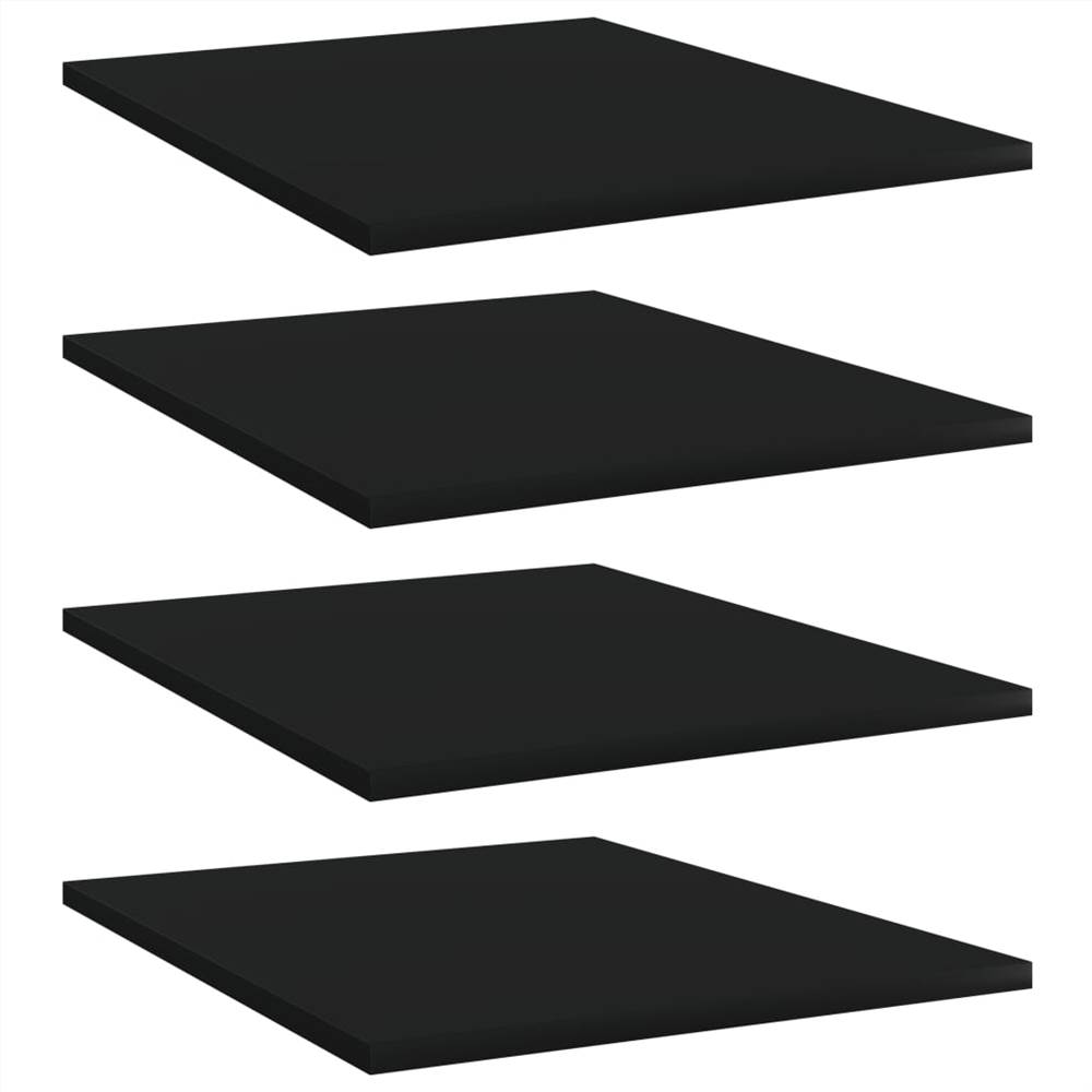 

Bookshelf Boards 4 pcs Black 40x50x1.5 cm Chipboard
