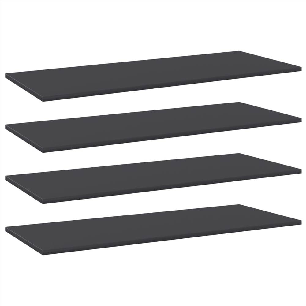 

Bookshelf Boards 4 pcs Grey 100x40x1.5 cm Chipboard