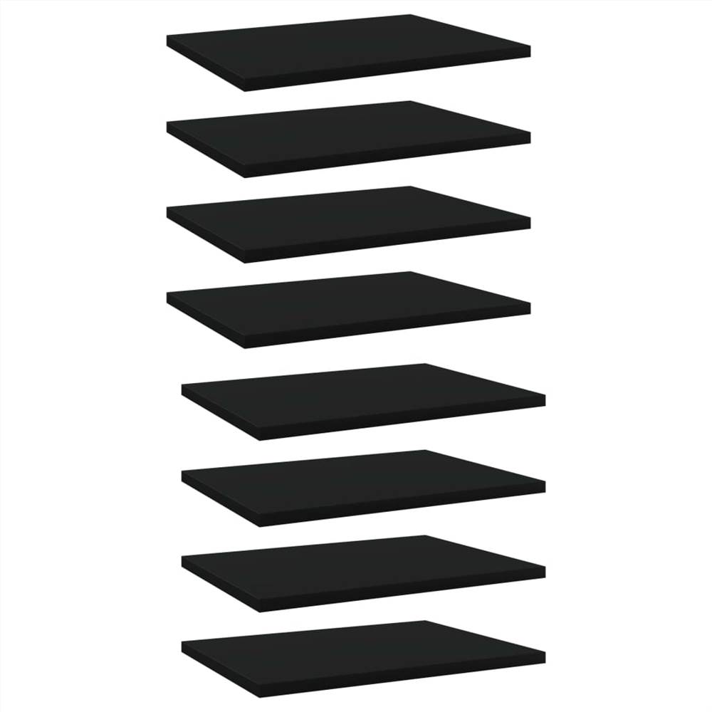 

Bookshelf Boards 8 pcs Black 40x30x1.5 cm Chipboard