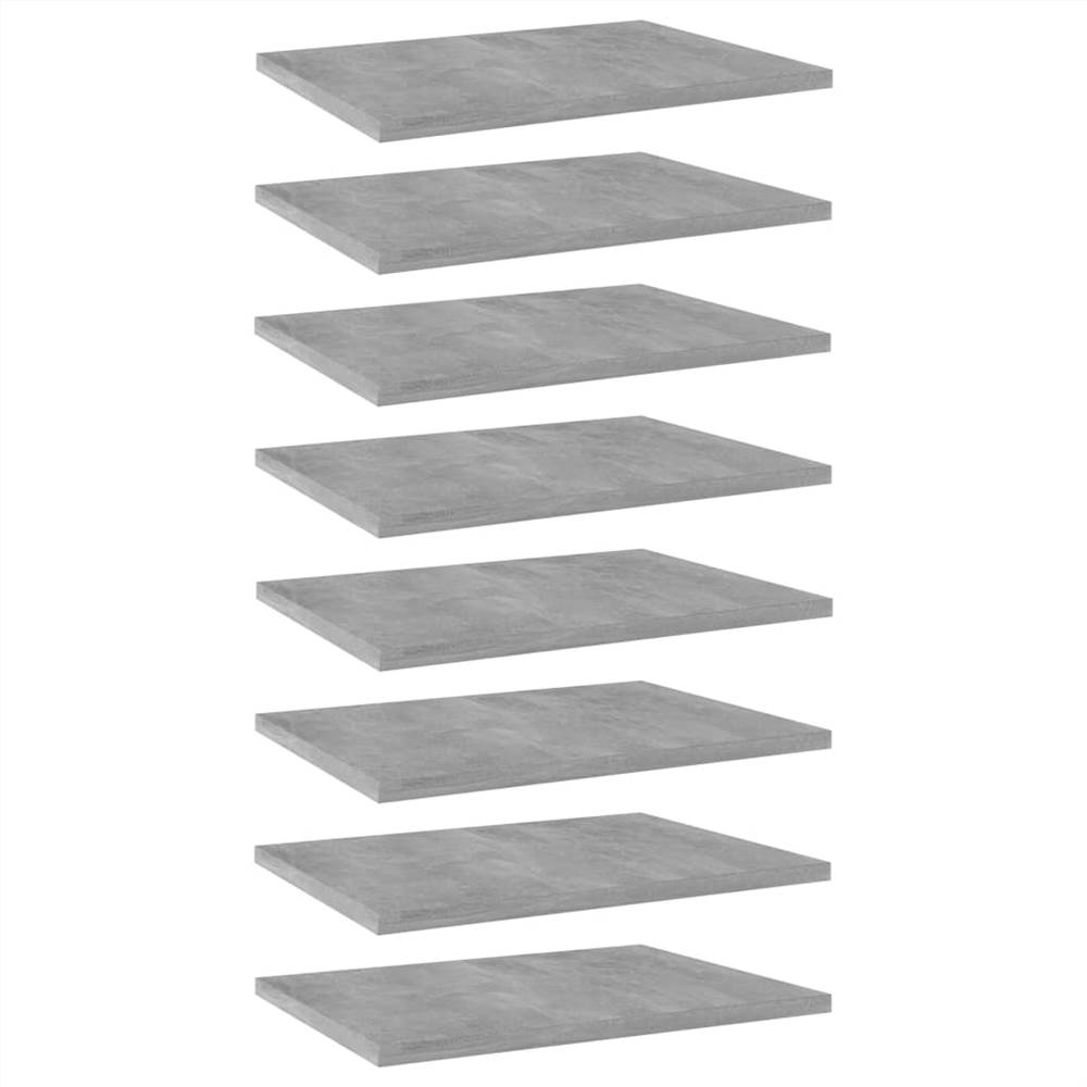 

Bookshelf Boards 8 pcs Concrete Grey 40x30x1.5 cm Chipboard