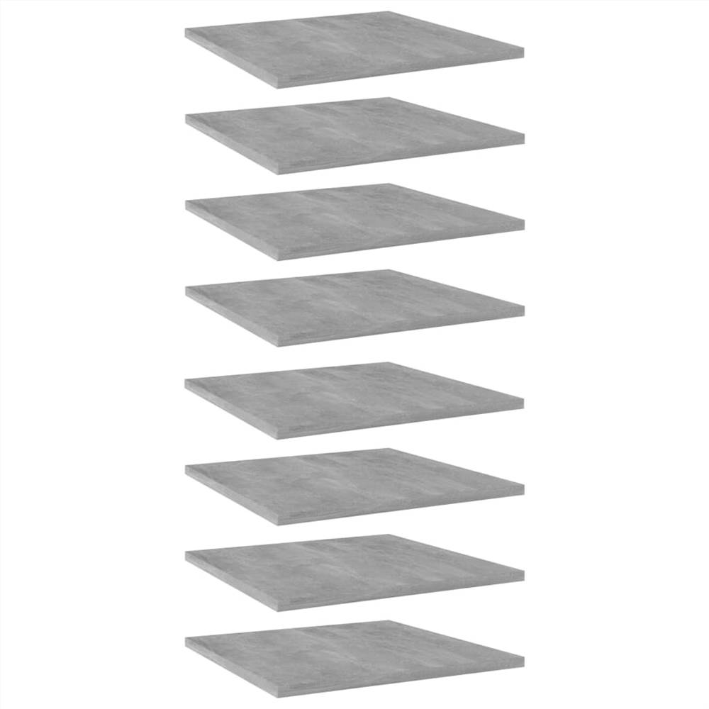 

Bookshelf Boards 8 pcs Concrete Grey 40x40x1.5 cm Chipboard