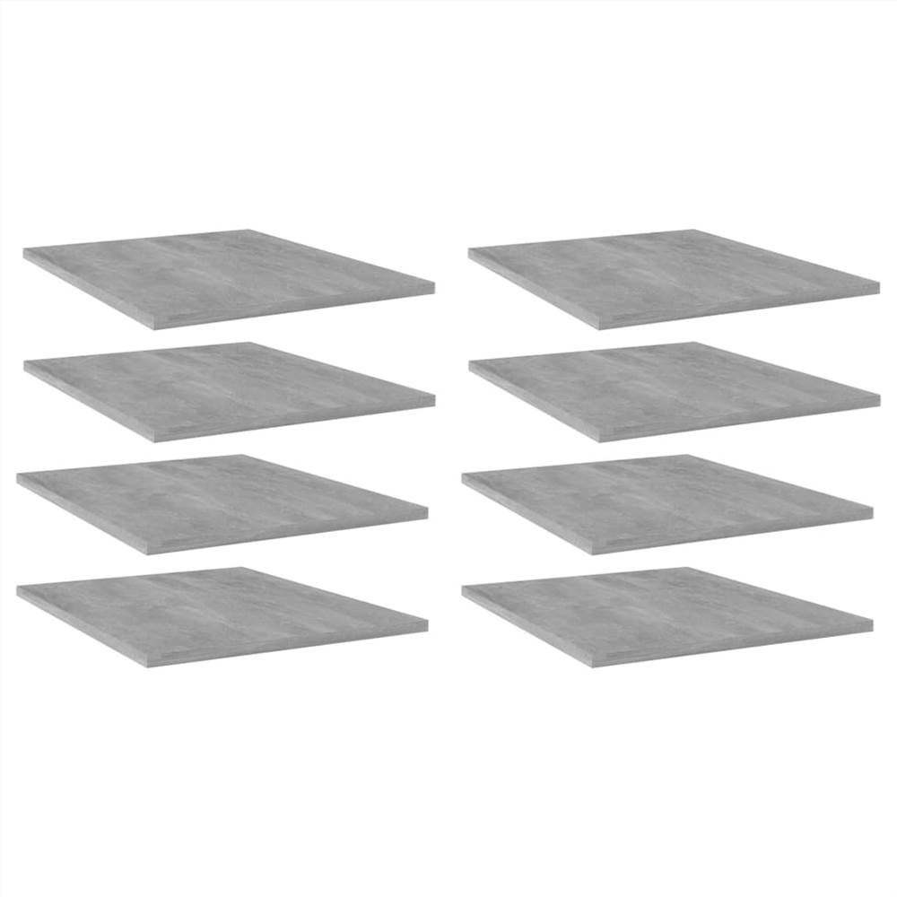 

Bookshelf Boards 8 pcs Concrete Grey 40x50x1.5 cm Chipboard