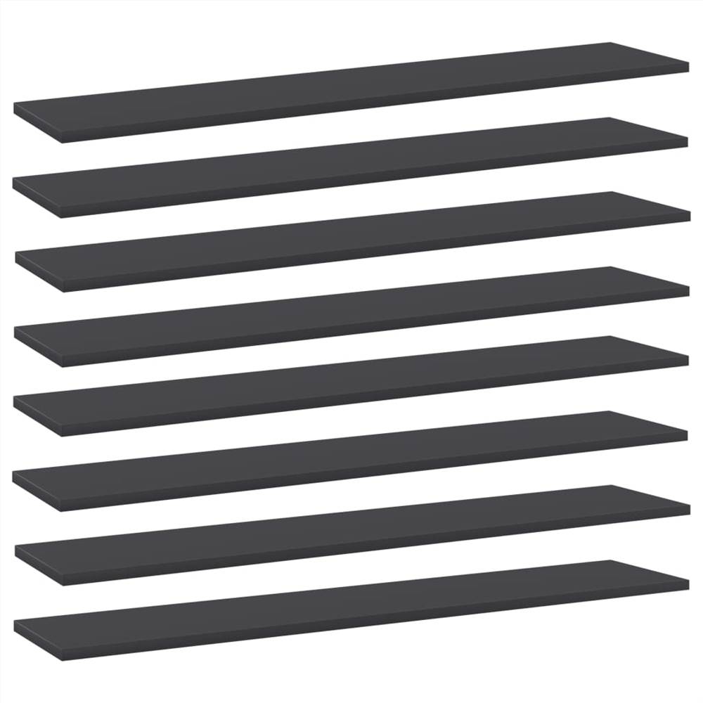

Bookshelf Boards 8 pcs Grey 100x20x1.5 cm Chipboard
