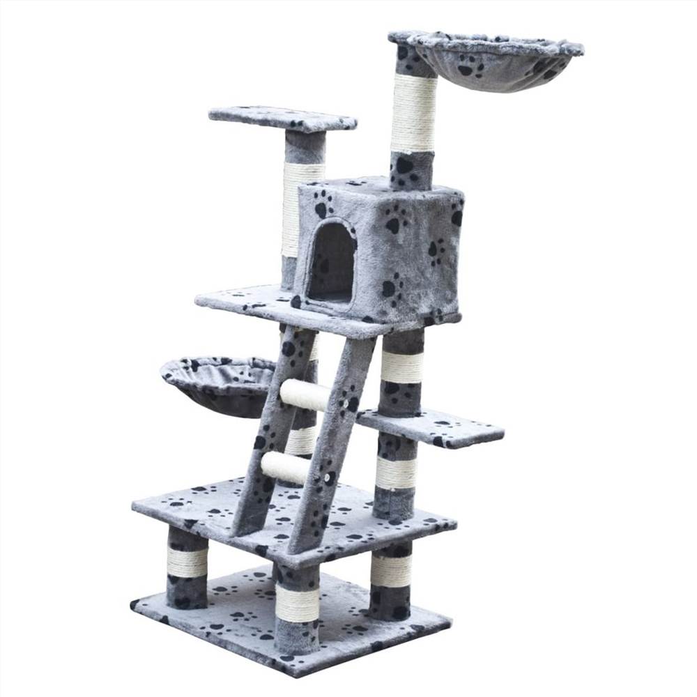 

Car Play Tree 122 cm Grey with Paw Prints