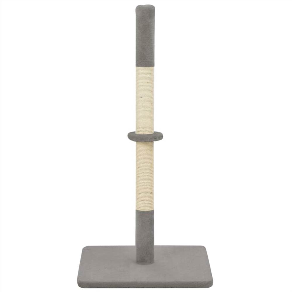 Cat Scratching Post Grey 40x40x80 cm Sisal