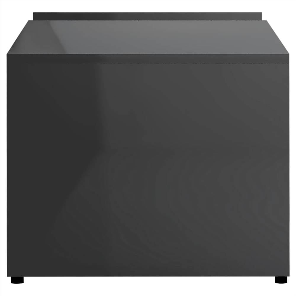 Coffee Table High Gloss Grey 90x45x35 cm Chipboard
