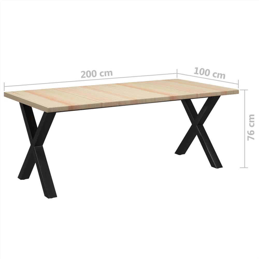 Dining Table 200x100x76 cm Pinewood
