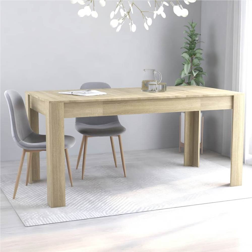 

Dining Table Sonoma Oak 160x80x76 cm Chipboard