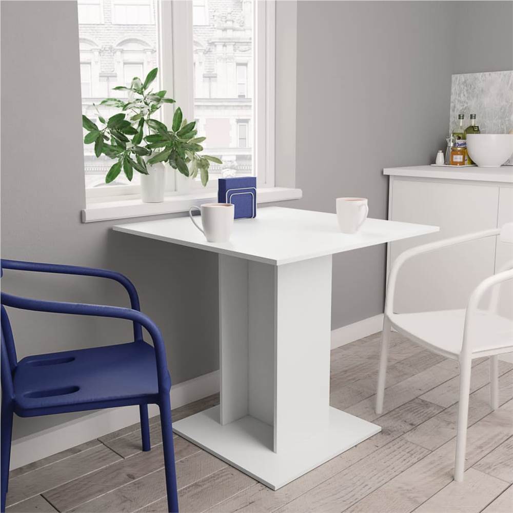 

Dining Table White 80x80x75 cm Chipboard