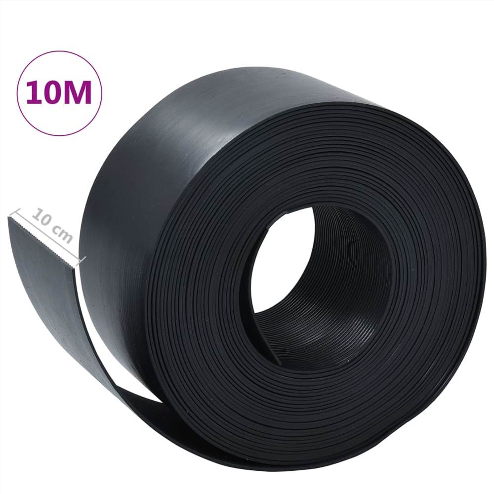 Garden Edging Black 10 m 10 cm PE